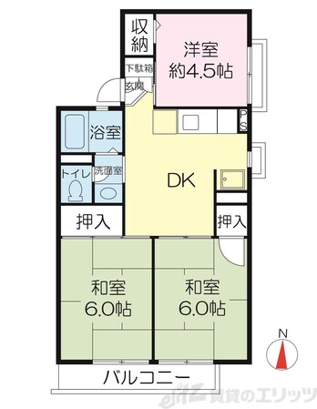 セジュール白川の物件間取画像